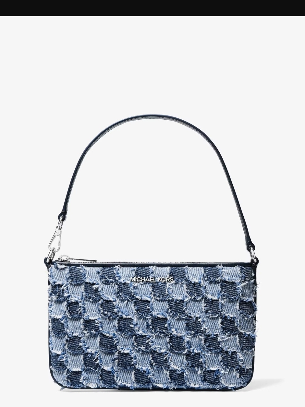 Michael Kors Distressed Denim Patchwork Shoulder Bag in Blue - Picture 5 of 5